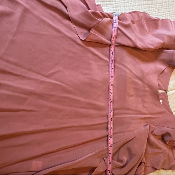 Amanda Uprichard Silk Ruffle Blouse/Top In Rose Size Small Spring Romantic - Picture 4 of 6